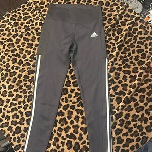 ADIDAS Aeroready Charcoal Athletic Leggings Size Medium